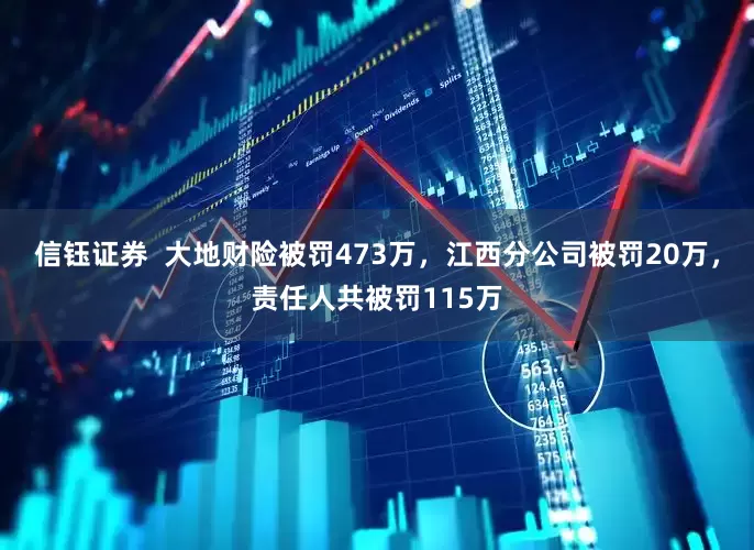 信钰证券  大地财险被罚473万，江西分公司被罚20万，责任人共被罚115万