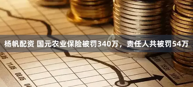 杨帆配资 国元农业保险被罚340万，责任人共被罚54万